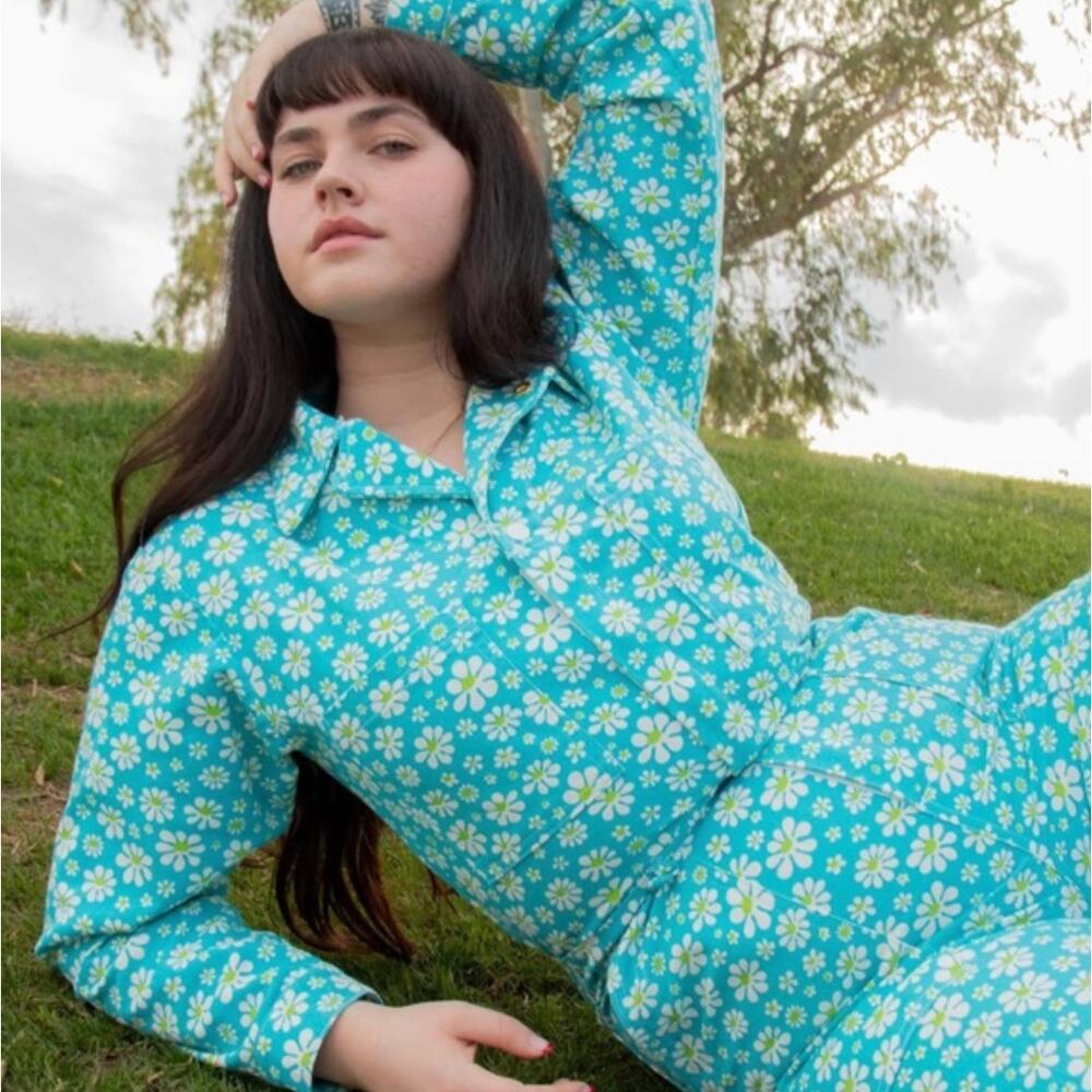 Big Bud Press Blue Floral Jumpsuit